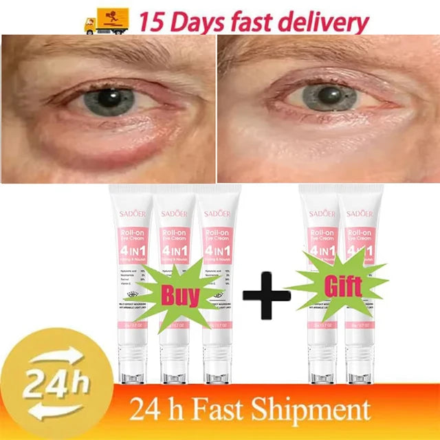 Instant Eye Bag Removal Cream Collagen Anti-Wrinkle Fade Fine Lines Firming Skin Anti Dark Circle Puffiness Brighten Eye Care