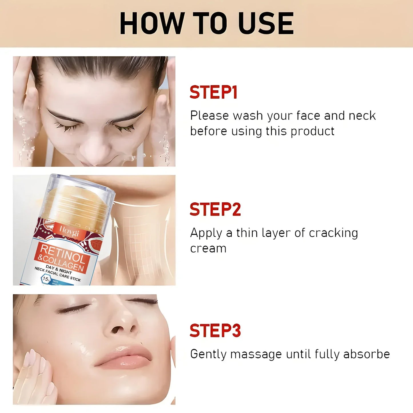 Retinol Lifting Firming Cream Stick Collagen Smooth wrinkles Face Cream For Moisturizer Whitening Brighten Skin Product