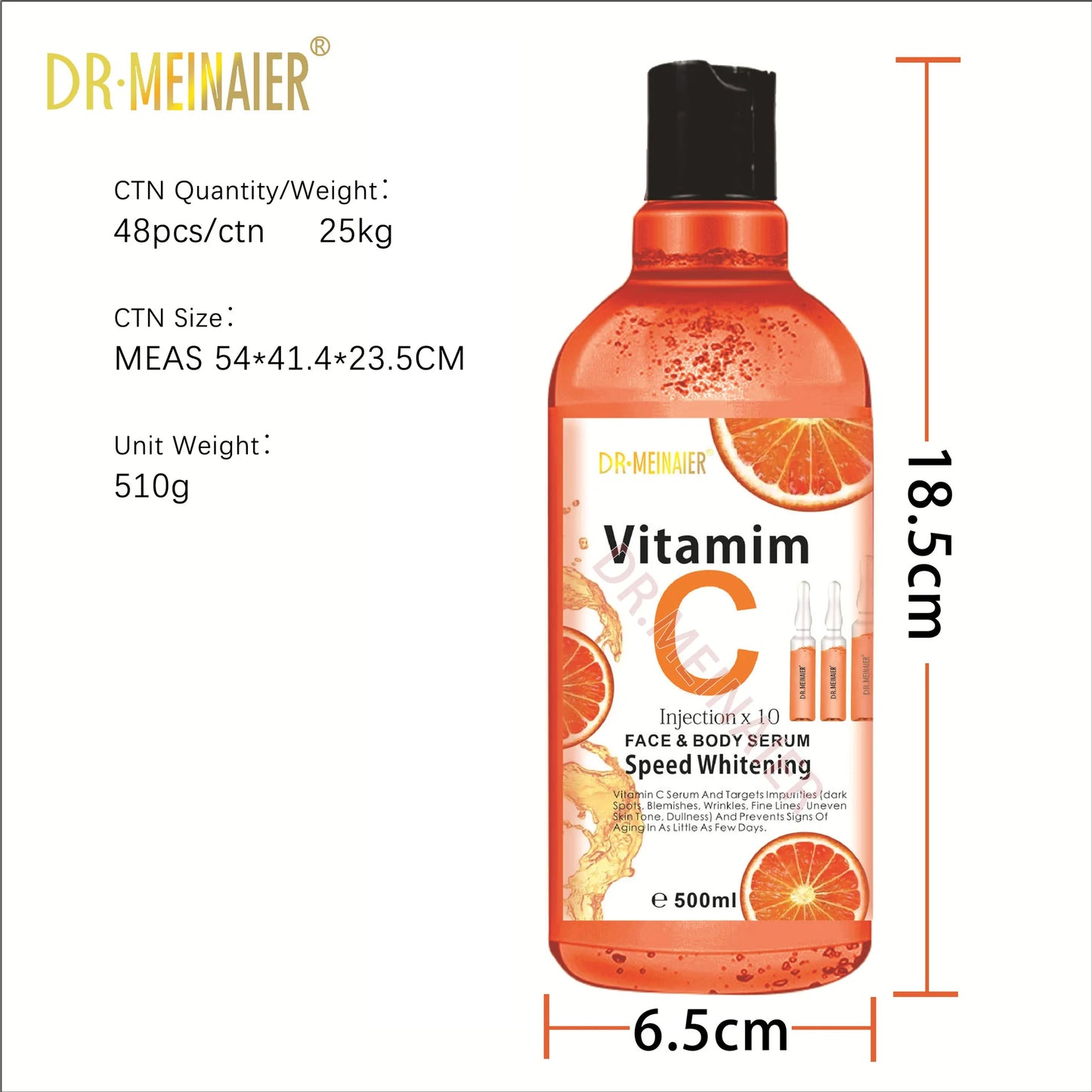 3PCS Hyaluronic Acid, Nicotinamide Vitamin C AHA Face Serum Spots Eraser Corrector Whitening Moisturizing Lightening Body Serum