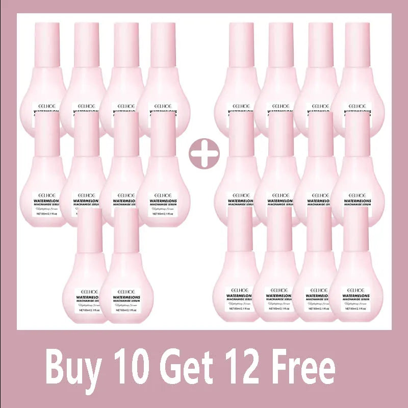 60ml Watermelon Glow Niacinamide Dew Drops Serum Priming Highlighter Serum Lightweight Hydrating Face Makeup Serum 2025