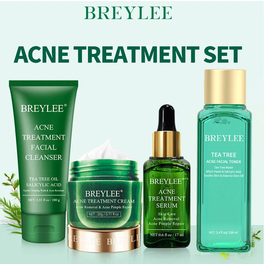 Your Complete Solution for Clear Skin: The BREYLEE 4-Piece Acne Treatment Set