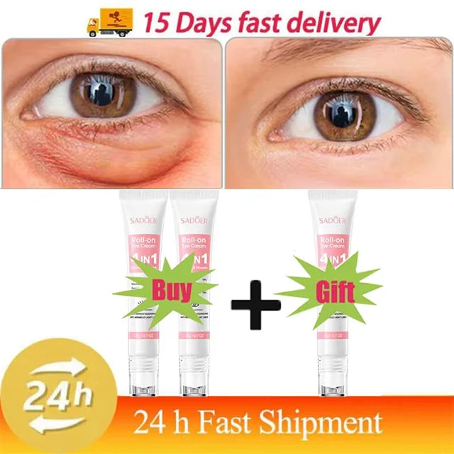 Instant Eye Bag Removal Cream Collagen Anti-Wrinkle Fade Fine Lines Firming Skin Anti Dark Circle Puffiness Brighten Eye Care